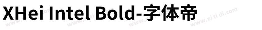 XHei Intel Bold字体转换